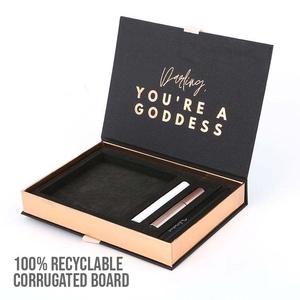 Caja de Envío Sostenible Bee para Comercio Electrónico, Logotipo Personalizado en Lámina Dorada Rosa, Cajas de Regalo Magnéticas para Set de Pestañas - Product Image 3