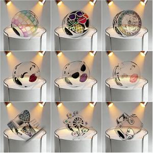 Abalorios DIY de Plata <span class=keywords><strong>S925</strong></span> con logo Fitr <span class=keywords><strong>Ale</strong></span>, Rueda de la Fortuna Arcoíris, Globo Aerostático Arcoíris Colorido y Casa Voladora, estilo Viajes - Product Image 4