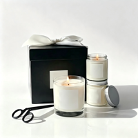 Boîte cadeau de luxe personnalisée pour bougie, avec couvercle incliné, boîte rigide Styv, emballage pour bougie aromatique en céramique et verre