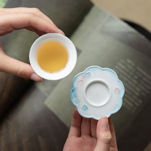 Hand Painted Ceramic <b>Teacup</b> With Saucer Porcelain Tea Set Accessory For Afternoon Tea - Product Image 3