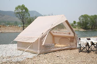 Tente Lodge Gonflable Portable Premium Oxford à Grande Porte et Fenêtre, 6,3 Mètres Carrés, pour Glamping de Luxe au Moyen-Orient (Exportation)