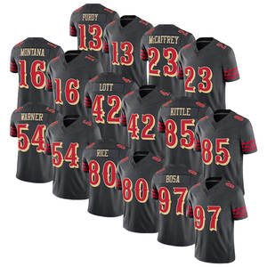 Nuove Maglie da Football Americano 2025 con Rivalità Ricamate: 23 Christian McCaffrey, 13 Brock Purdy, 97 Nick Bosa, 85 George Kittle - Product Image 1