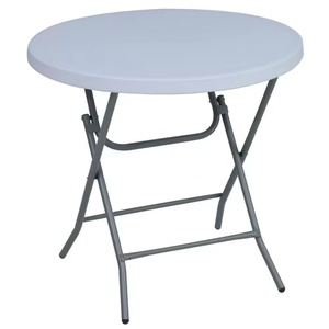 Tavolo Bistrot Pieghevole Moderno di Alta Qualità per Giardino e Uso Alberghiero, Tavolo Alto Pieghevole in Plastica per Campeggio - Product Image 1