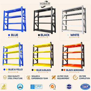 Boltless Adjustable Heavy Duty Load-Bearing 500kg/Layer Steel Racks Warehouse Industrial Stack <strong>Storage</strong> <strong>Racking</strong> Shelving <strong>System</strong> - Product Image 1