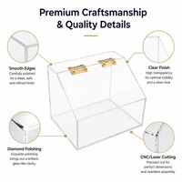Boîte de présentation multicouche en acrylique transparent de style moderne, rectangulaire et personnalisée, pour le stockage de collations et de bonbons en supermarché