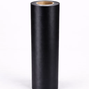 Anti Bacterial <b>Black</b> Anti Fingerprint PET Decorative <b>Sheet</b> for Furniture Lamination GAG Structure Ready Stock Single Side Primer - Product Image 1