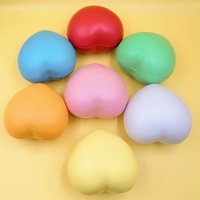 Jouets Squishy Cœur Multicolores en Mousse PU à Remontée Lente pour la Saint-Valentin, Cadeaux Promotionnels de Fête, Jouets Fidget Squishy Cœur en Gros