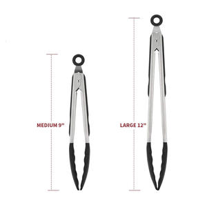 คีมคีบอาหาร9/12นิ้วทำ<span class=keywords><strong>จ</strong></span>า<span class=keywords><strong>ก</strong></span>ซิลิโคนไม่มีสาร BPA ติดบาร์บีคิว - Product Image 5
