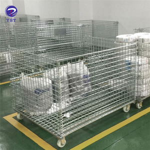 Bán buôn tùy chỉnh mạ kẽm ngành công nghiệp hậu cần Kim loại Hàn dây lưới lồng với bánh xe - Product Image 4