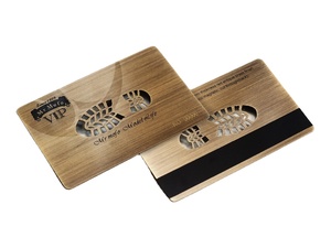 Tarjeta de Visita de Acero Inoxidable con Corte Láser Personalizado por el Fabricante, Impresión Negra Personalizada, Impresión Serigráfica Ecológica de 0.5 mm - Product Image 4