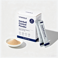 Poudre anti-boules de poils pour chats, marque privée OEM, friandises et compléments pour chats, soins de santé pour animaux, à base de Psyllium Husk, pour la digestion, fabrication usine