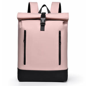 Mochila de tendencia de moda de gama alta para hombres y mujeres, mochila de viaje de Material Oxford de estilo enrollable informal para estudiantes universitarios - Product Image 1