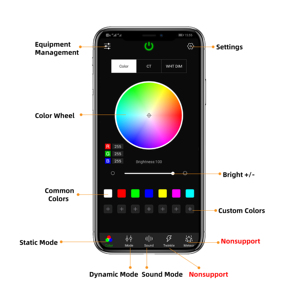 12W RGBW APP Music Control IP33 Dust and Water Resistant Dimmable LED Fiber Optic Light Engine DC12V 2-Year Warranty Suitable - Product Image 3