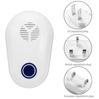 Répulsif anti-moustiques ultrasonique écologique silencieux à brancher pour usage intérieur, cible les moustiques, les mouches, les mites, couverture de 20 à 50 m, facile à utiliser