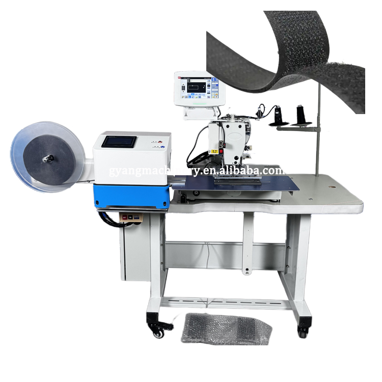 Garment Making Industrial Sewing Machine With Automatic Fabric Conveying Ve Lcro Automatic Sewing