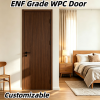 Porte battante WPC à âme creuse, avec finition laser anti-moisissure, pour appartements multi-familles et décoration en gros