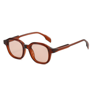 TR8061 Retro Polygonal <b>Sunglasses</b> For Women UV400 Protection <b>Small</b> <b>Frame</b> Street Style Fashionable Black TR Material - Product Image 3