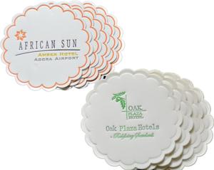 Custom Disposable Round Absorbent <b>Paper</b> <b>Coaster</b> Classic Style for Office or Restaurant Use - Product Image 2