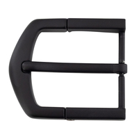 Boucle de ceinture en alliage de zinc noir ultra-bruni de 40 mm, forme D, à ardillon unique, bicolore, unisexe, pour la maroquinerie, vente en gros