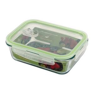 Récipient en verre rectangulaire hermétique de 1000 ml, idéal pour la conservation des aliments et le maintien de leur fraîcheur. - Product Image 1