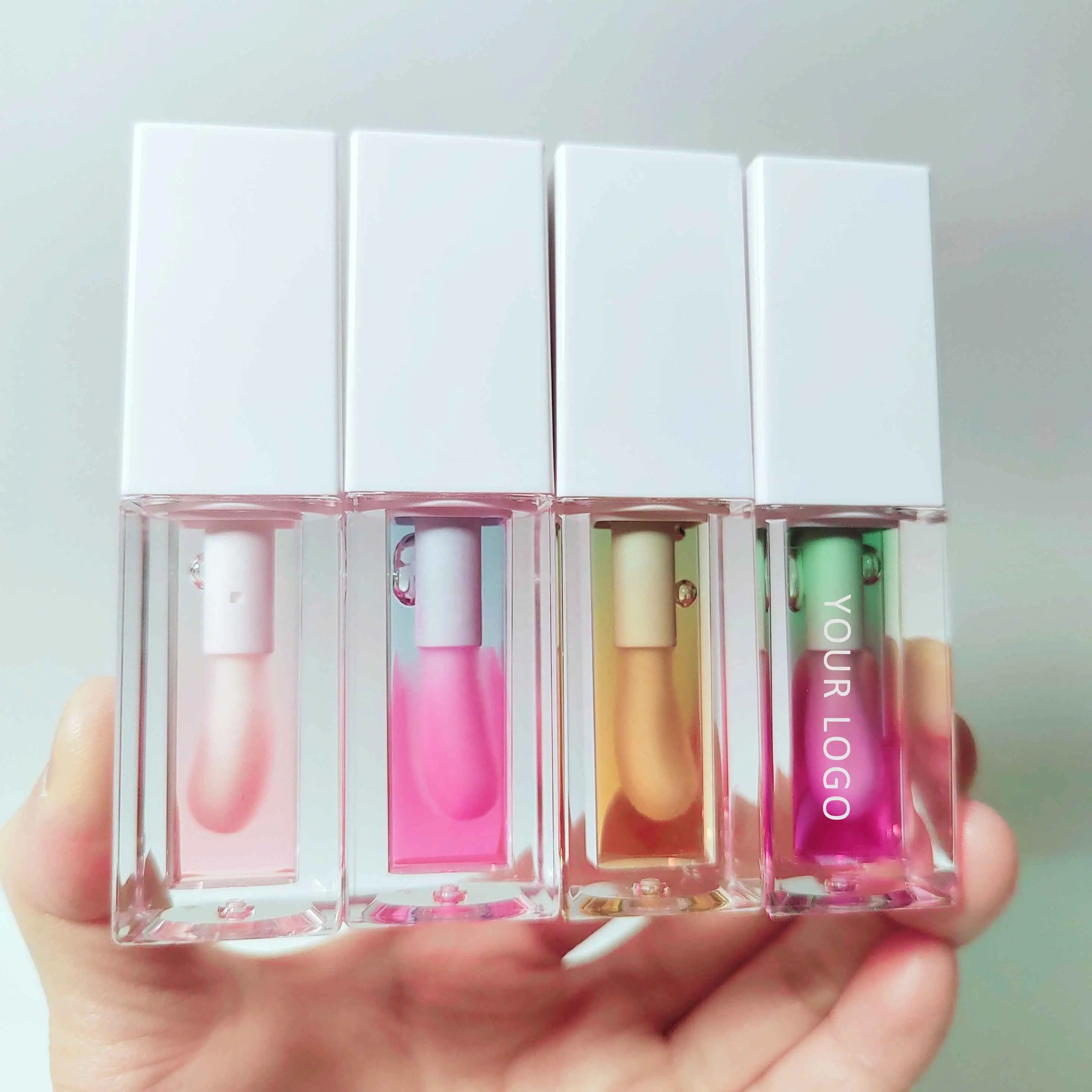 Cute Lip Plumper Gloss Double Colour Serum Tinted Private Label PH Color Changing Lip Oil
