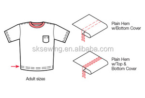 Industrial Automatic Flat-Bed New T-shirt Polo Shirts Bottom Hemming Cover Stitch <b>Sewing</b> Machine - Product Image 4
