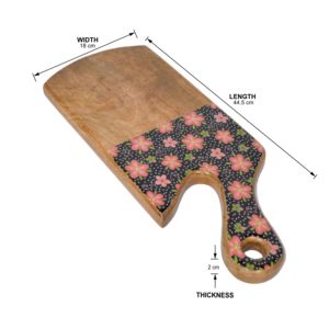 Tabla de cortar de madera de cocina para carne, queso, verduras, tabla de cortar esmaltada de carnicero, bloque de cortar multiusos - Product Image 4