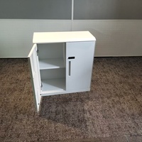 Armoire de classement en acier moderne pour bureau, deux portes verrouillables, rangement avec séparateurs internes, finition en poudre époxy blanche, design modulaire