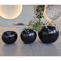 Pot Bunga Fiberglass Raksasa Modern Ringan Tahan Lama dengan Lubang Drainase Ramah Lingkungan untuk Dalam & Luar Ruangan, Penanam Tanaman Lantai Rumah 15L