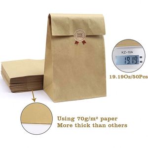 Paper Lunch <b>Bags</b> Durable Kraft Grocery <b>Bag</b> Bakery <b>Bread</b> Sandwich Shopping Party Gift Wrapping Bulk Reusable Paper Lunch <b>Bags</b> - Product Image 4