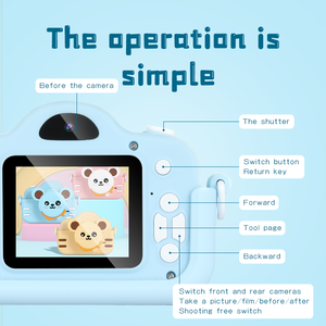 Autocollant de jeu, batterie 400mah, écran de 2 pouces, filtre photo, 1080P, pour enfants, filles et garçons, caméra numérique pour selfie - Product Image 6