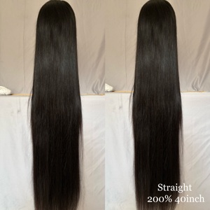 Perruque en dentelle HD transparente 13x6 de 30-40 pouces pour cheveux humains, perruque complète HD en dentelle, cheveux vierges alignés sur les cuticules, vente en gros - Product Image 1