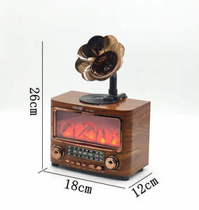 ELETREE NS-02BT Radio Retrò BT AM/FM/SW 3 Bande con Lettore <span class=keywords><strong>USB</strong></span> TF MP3, Lampada a Fiamma <span class=keywords><strong>Ricaricabile</strong></span>, Altoparlante Vintage Stile Grammofono - Product Image 5