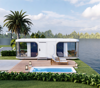 Maison Modulaire Intelligente, Cabine de Bureau, Structure en Acier, Mini-Maison Portable Étanche pour Jardin et Cour Arrière, Vente en Gros Direct Usine