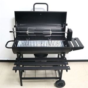 Griglia <span class=keywords><strong>BBQ</strong></span> <span class=keywords><strong>in</strong></span> Acciaio Stile Coreano Premium Resistente con Affumicatore Offset, Rivestimento <span class=keywords><strong>in</strong></span> Polvere, Fusto <span class=keywords><strong>in</strong></span> <span class=keywords><strong>Ghisa</strong></span>, Carrello Pieghevole per Carbonella CE - Product Image 4