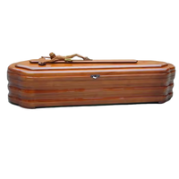 Ataúd de Madera Maciza Estilo Europeo Personalizable, Exportación Directa de Fábrica China, 200/220 Pulgadas Cúbicas