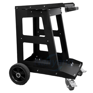 2 Tiers Steel Welding Machine <b>Trolley</b> Cart Universal Rolling MIG Welder Gas Cylinder Cart with 7 Inch Solid Wheels - Product Image 5
