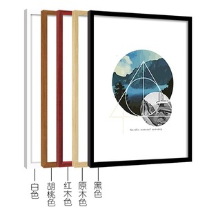 Phong cách đơn giản màu đen và trắng gỗ tự nhiên khung ảnh treo tường A4 A3 5x7 6x8 8x10 11x14in nhựa khung ảnh - Product Image 5