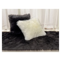 En gros décoration de la maison oreiller en fourrure artificielle moelleux laine taie d'oreiller luxe coussin décoratif oreiller Offre Spéciale