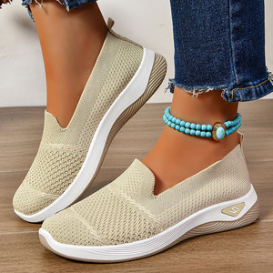 Zapatos Versátiles de Superficie Suave, Estilo Granny, Sin Cordones, Casuales, de Moda, con Forro de Tela Resistente, Diseño Sólido, para Primavera - Product Image 3