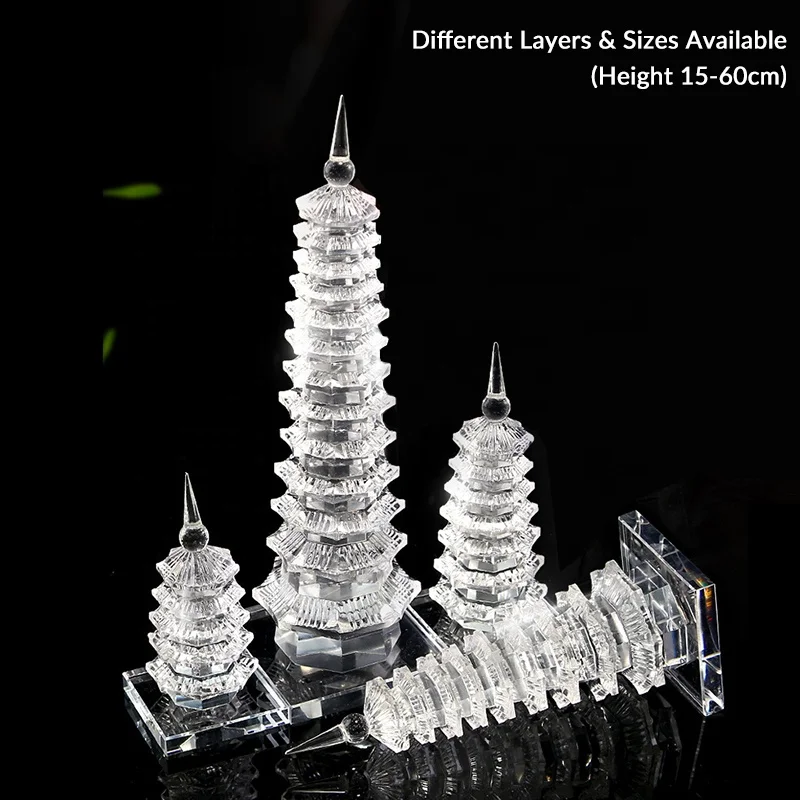 Folk Crafts Wenchang Pagoda Crystal Tower Mold - Feng Shui Home