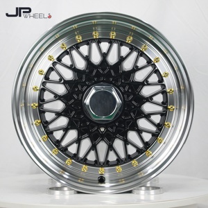 Klassieke zwarte aluminium velgen 13-19 inch 100mm PCD mesh design M1008B voor personenauto's - Product Image 2