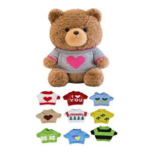 Toptan oyuncak ayı peluş oyuncaklar kazak Jumper gömlek ile özel yumuşak peluş oyuncak oyuncak ayılar - Product Image 1