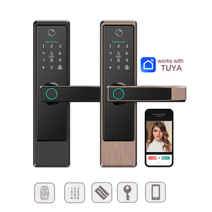 Serrure de porte intelligente en aluminium avec empreinte digitale, caméra, carte IC, Tuya Wifi, serrure électronique pour porte en bois, OEM ODM - Product Image 4