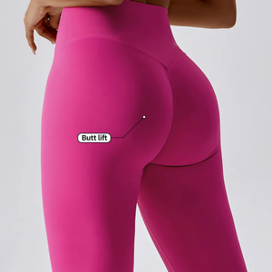 थोक अल्ट्रा नरम तंग त्वरित सूखी उच्च कमर वी आकार बट उठाने कसरत फिटनेस जिम खेल योग Legging महिलाओं - Product Image 2