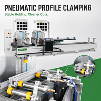 Machine de découpe CNC en aluminium pour la fabrication de profilés de fenêtres et de portes, scellement, perçage, poinçonnage avec système de positionnement servo