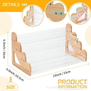 Wooden Toy Car Storage Rack 4 Layers Transparent Acrylic <b>Shelf</b> For Children <b>Desktop</b> Display Case - Product Image 4