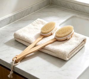 Wholesale Wooden <b>Round</b> Long-Handle Bath <b>Brush</b> Helps Exfoliate and Clean the Body - Product Image 3