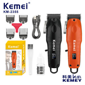Kemei Km-2355 Digital <b>Hair</b> <b>Clipper</b> With Lcd Display Professional Electric Trimmer For Home Use Charging Model Plastic Body - Product Image 4