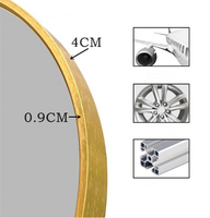 Espejo de pie grande para pared, marco de metal dorado, decorativo, para dormitorio, espejo de cuerpo entero, ¡Gran oferta!